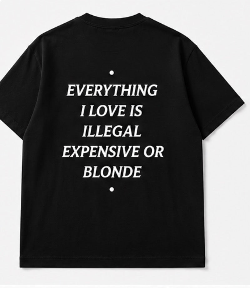 Everything I Love oversized t-shirt black