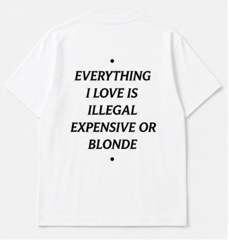 Everything I Love oversized t-shirt white