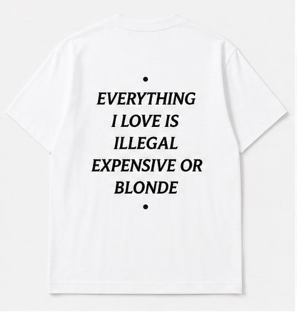 Everything I Love oversized t-shirt white
