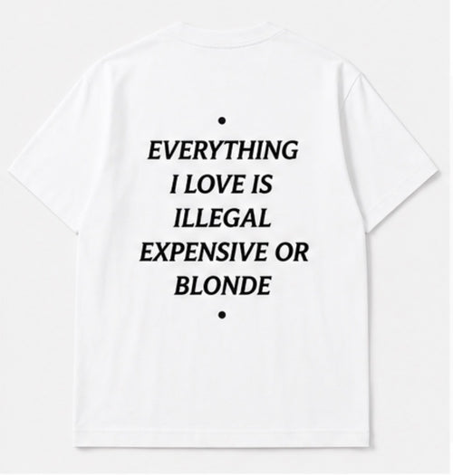 Everything I Love oversized t-shirt white
