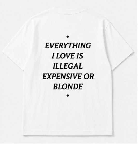 Everything I Love oversized t-shirt white