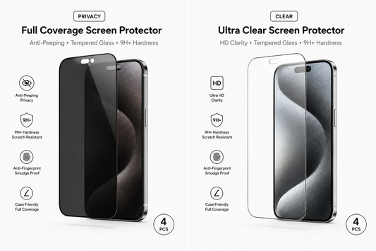 Tempered Glass Screen Protector for iPhone | Auto-Install | Privacy & Clear | 9H HD Protection