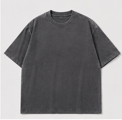 Just Kiss Me We Can Talk Later oversized tee dark grey front