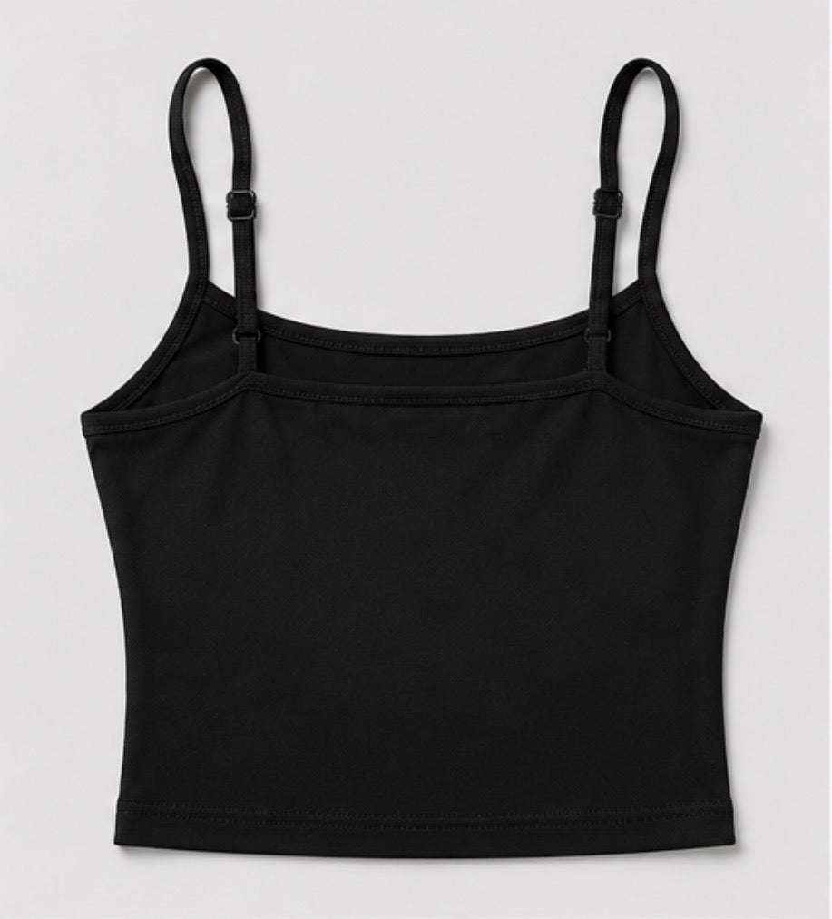 Pretty Girls crop cami black back