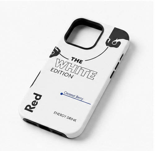 White Edition Coconut Berry phone case angled view