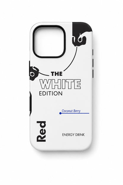 White Edition Coconut Berry phone case front view
